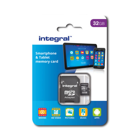 Integral Carte MicroSD 32GB Class 10 INMSDH32G10-90SPTAB
