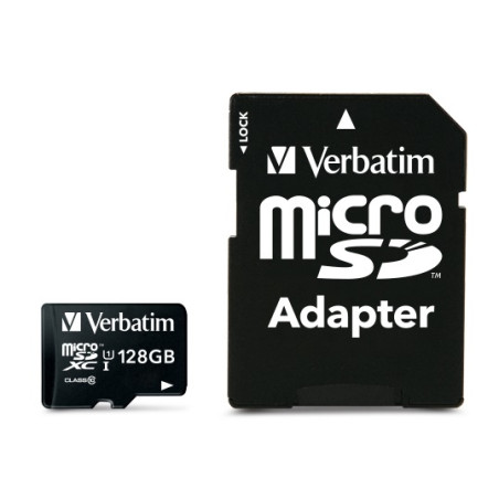 Verbatim Carte MicroSD 128GB Classe 10 + Adaptateur