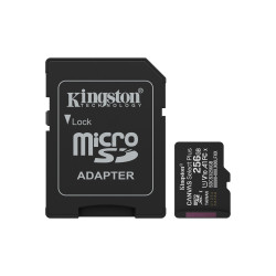 Kingston Carte MicroSDXC 256GB Classe 10 + Adaptateur