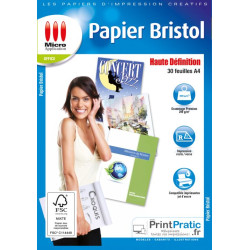 Micro Application Papier Bristol Recto Verso A4 200g 5078