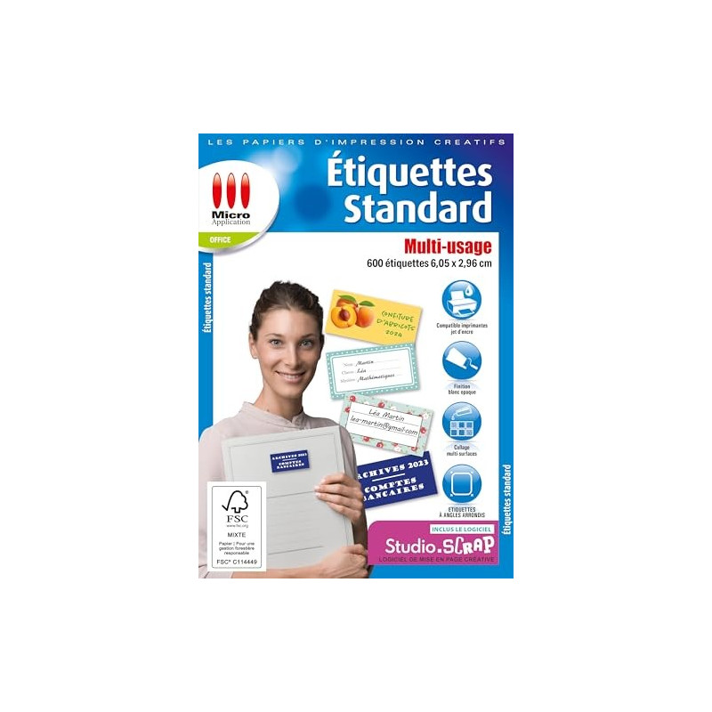 Papier Étiquette Standard Micro Application 5057