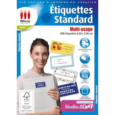 Papier Étiquette Standard Micro Application 5057