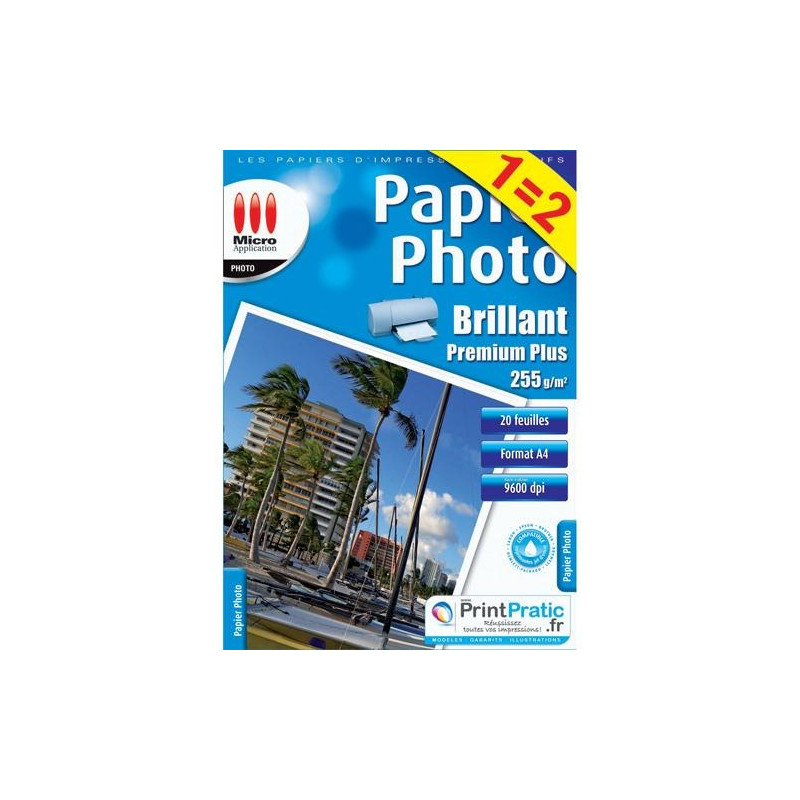 Micro Application Papier Photo Brillant A4 255g 5335
