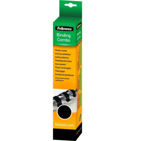 Fellowes Baguettes Plastiques 25mm Noires P50 5348504