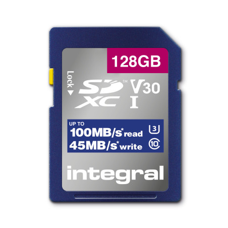 Integral Carte SD 128GB Class 10 100MB/s INSDX128G-100V30