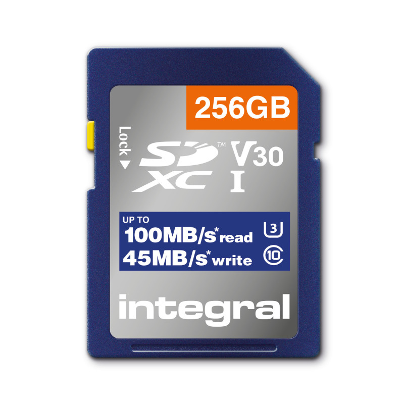 Integral Carte SD 256GB CL10 100MB/s 4K