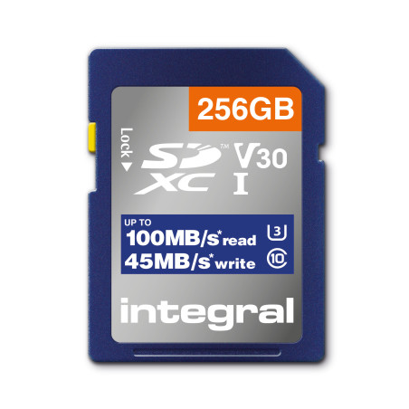 Integral Carte SD 256GB CL10 100MB/s 4K