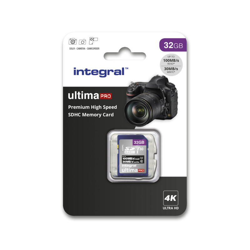 Integral Carte SD 32GB 4K V30 INSDH32G-100/70V30