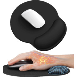 TSCO Tapis Souris Repose Poignet Gel Noir MP5TXR-BK